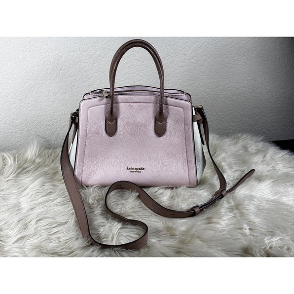 kate spade new york Handbags - Kate Spade Knott Satchel Chalk Pink Leather Crossbody Tote Medium Flawed